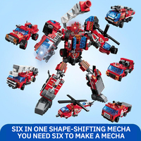 496 pièces 6in1 blocs de construction Robot jouet cadeau ville ingénierie voiture camion constructeur briques jouets pour enfants