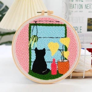 Kit de Arte de Punto Ruso Hecho a Mano con Agujas de Punch, Temática Animal, Manualidades DIY para Niños, Bordado y Punto de Cruz - Product Image 4