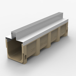 Grondaia di scarico in resina da 200mm ecologica con copertura in acciaio inossidabile - Product Image 6