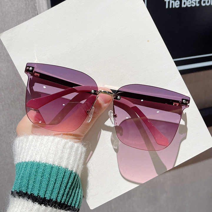 Chanel 4017 D Chanel Pink Rimless Gradient Sunglasses CHANEL PINK