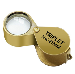 Lente d'Ingrandimento per Gioielli 30x21mm, Strumento per Orafi, Lente Pieghevole Tripla per Diamanti con Lente in Vetro - Product Image 2