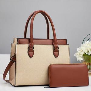 Ensemble sac à main et <span class=keywords><strong>portefeuille</strong></span> décontracté rétro en PU pour femme, avec fermeture éclair, idéal pour le quotidien, les voyages, le shopping et les déplacements professionnels, à porter à l'épaule - Vente en gros - Product Image 5
