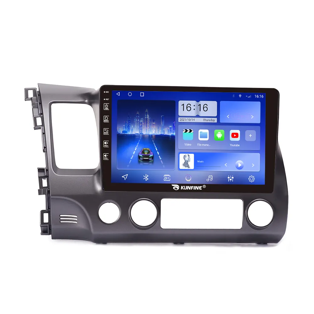 Honda Civic 2004-2011 için 10 inç ana ünite cihazı çift 2 Din Octa çekirdekli dört araba Stereo GPS navigasyon android araba radyo