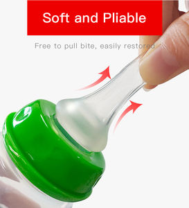 Tétine <span class=keywords><strong>de</strong></span> biberon <span class=keywords><strong>en</strong></span> silicone anti-colique sans BPA <span class=keywords><strong>de</strong></span> meilleure qualité pour nouveau-nés <span class=keywords><strong>de</strong></span> 0 à 12 mois et accessoires - Product Image 4