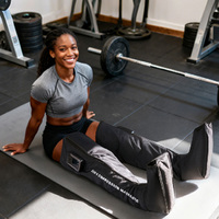 Bottes de massage pour les jambes avec 9 niveaux d'intensité, compression d'air et chaleur pour le massage des mollets, des cuisses et des pieds