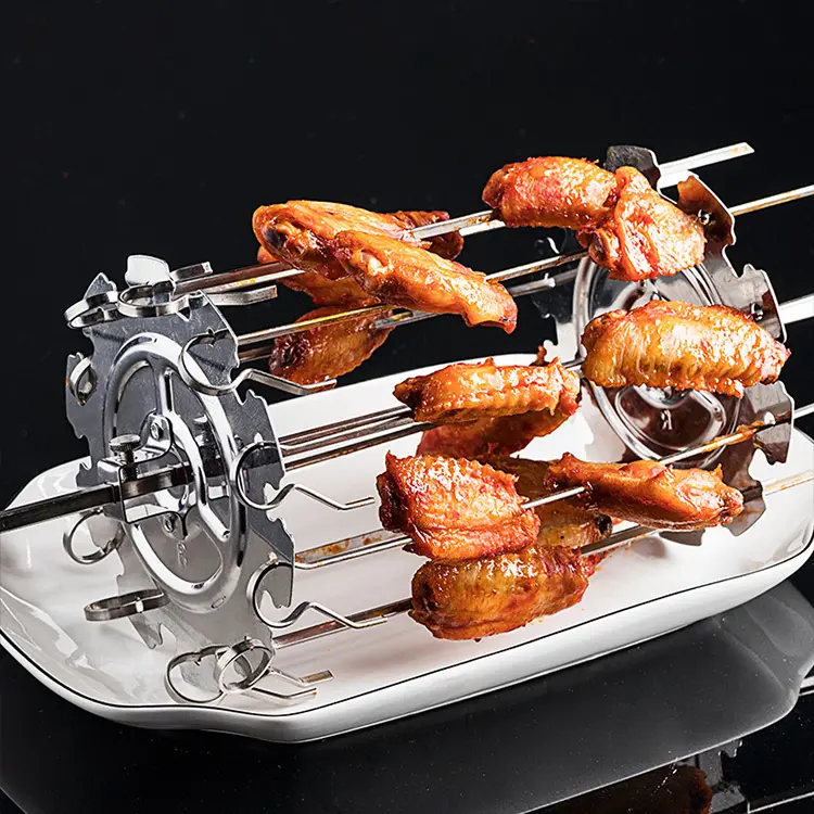 Nhà bếp Nồi chiên không khí phụ kiện thép không gỉ nướng BBQ rang xay thịt nướng Kebab Maker thịt xiên Máy BBQ nướng công cụ