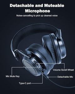 Auriculares inalámbricos para juegos Inwa de gran oferta con cancelación activa de ruido y resistente al agua a la IPX-5 - Product Image 2