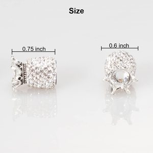 4 pièces de capuchons de valve de pneu ABS brillants en forme de couronne, avec cristaux de diamant synthétiques et alliage d'aluminium, universels pour voiture, décoratifs et anti-poussière - Product Image 2