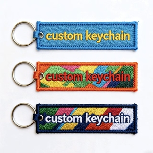 Gran oferta llavero con logotipo bordado personalizado llavero promocional con diseño único artículo caliente para mosquetones - Product Image 1