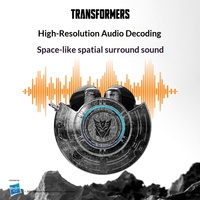 Audífonos Inalámbricos Transformers T31, Estuche Metálico Mecánico, Audífonos para Juegos Semi-Intraaurales 5.4, Bumblebee ANC