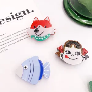 cute animal children hair clips for girls kids custom fancy acetate alligator clips hair accessories jewelry wholesale hairclips