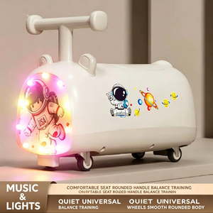 Trottinette à quatre roues en plastique pour enfants avec lampe colorée et siège, rotation à 360 degrés, pour 2-5 ans, vente en gros à l'international - Product Image 3