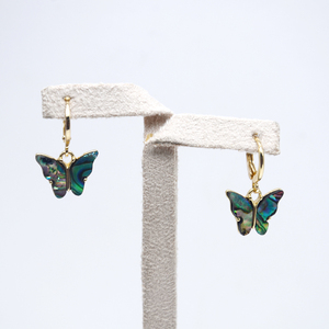 Mode Coquille D'<span class=keywords><strong>ormeau</strong></span> Papillon Pendentif Ensemble De Bijoux Collier Boucles D'oreilles - Product Image 1