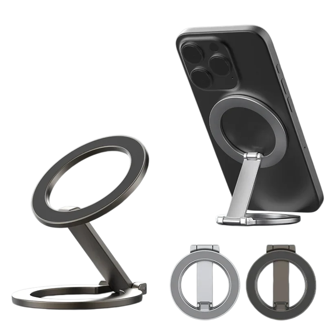 iDock Portable Folding Adjustable Angle Double Sided Magnetic Phone Stand Holder