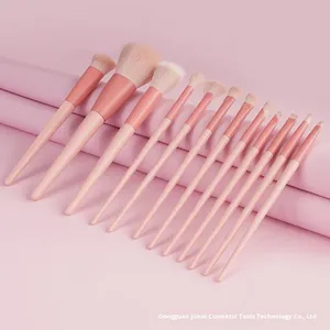 ชุดแปรงแต่งหน้า 12 ชิ้น ด้ามไม้ ขนแปรงสังเคราะห์ ขนแปรงซุปเปอร์แบดเจอร์ ประกอบด้วยแปรงปัดแป้ง แปรงปัดแก้ม-แบบเฉียง - Product Image 6