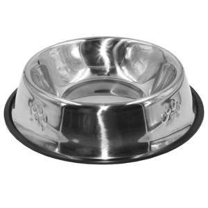 Kingtale fashion custom LOGO Pets Feeder Rubber Base Stainless Steel Dog Food Bowl - Product Image 2