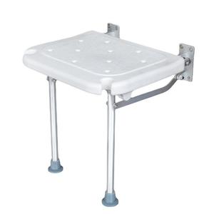 Chaise de douche murale pliable antidérapante avec pieds réglables pour petits espaces - Product Image 1