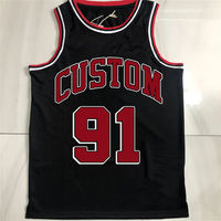 Jersey de baloncesto bordado de alta calidad para hombres, uniformes de baloncesto para hombres de edición Retro