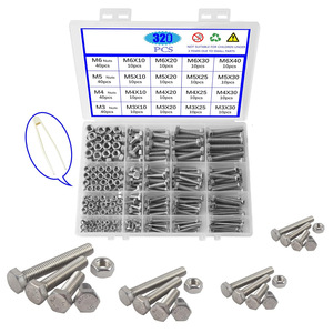 304 Stainless Steel Screw And Nut Set 1065pcs Metric Socket Head Bolts Nuts Washers Assortment Kit - Product Image 5