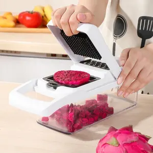 2023 Best-selling 12-in-1 Fast Multi functional Vegetable chopper Onion potato Cutting grinder Slicer Shredder white