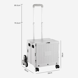 Varilla de tracción de vagón de comestibles de plástico plegable OEM para subir escaleras para acampar al aire libre, picnics y almacenamiento de furgonetas - Product Image 4