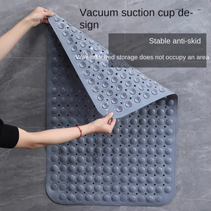 Tapis de bain en PVC imperméable avec ventouses antidérapantes pour douche et baignoire - Product Image 1