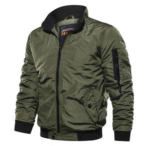 New Fashion <strong>Men</strong> Autumn Winter Lapel Stand Collar Solid Zipper Outdoor Plus Size Thicken Casual Tops Coat <strong>Flying</strong> <strong>Jacket</strong> - Product Image 1