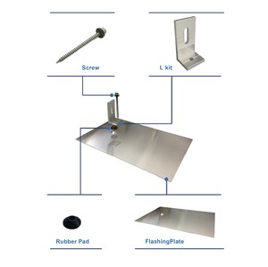 Support HQ plaque de bardage solaire en asphalte, Flash, pieds L, crochet clignotant, toit en asphalte, montage sur toit solaire, Kit clignotant - Product Image 5