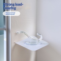 Support mural moderne en acrylique pour boîte à mouchoirs, fixation adhésive sans perçage, étanche, pour salle de bain, porte-papier toilette avec boucle sécurisée