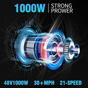 Vélo électrique Ridstar E26 26 pouces 15Ah 1000W 21 vitesses avec batterie au lithium rechargeable pour personnes âgées, batterie Ni-MH E26, vélo électrique E2 - Product Image 5