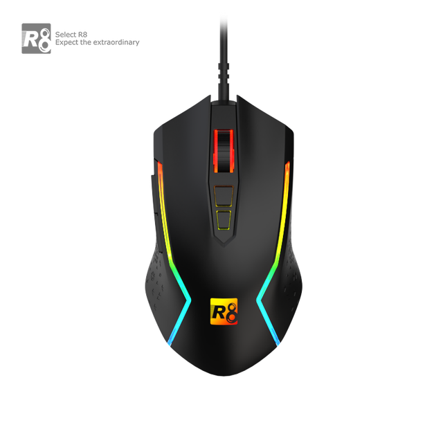 OEM Custom Wholesale High Quality Wired Lighting Optical 7 Keys Programmable RGB Gaming Mouse 7200 DPI