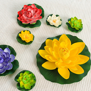 Fleur de lotus artificielle, fausse fleur de lys, accessoires de danse, décoration de bassin, lotus, fleurs artificielles en mousse EVA - Product Image 1