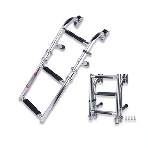 Échelles d'embarquement personnalisées en acier inoxydable, matériel marin pliable, vente chaude, spécial pour yacht et bateau, transfrontalier - Product Image 1