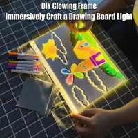 Tableau de Dessin Fluorescent Lumineux DIY, Tableau d'Affichage Acrylique Interactif, Tableau de Mémorisation et d'Effacement, Lumières de Nuit Décoratives