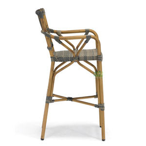 (E3016bar) Mobilier <span class=keywords><strong>de</strong></span> loisirs, personnalisation, hôtel, restaurant, <span class=keywords><strong>chaise</strong></span> <span class=keywords><strong>haute</strong></span> <span class=keywords><strong>en</strong></span> rotin tressé pour discothèque, pub - Product Image 2