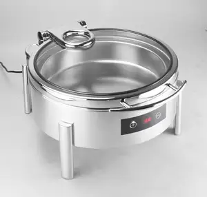 बुफे हीटर दौर पीतल तांबा कांगड़ी hadi हाइड्रोलिक रोल शीर्ष chaffing व्यंजन के लिए खानपान खाद्य गरम