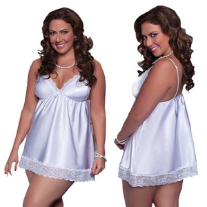 Vente en gros de lingerie sexy de style européen et américain, robes camisoles grandes tailles, vêtements de détente, pyjamas d'exportation 4030 - Product Image 5