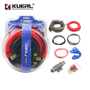 ชุดติดตั้งเครื่องเสียงรถยนต์ Kuerl K-310 สายไฟทองแดงหุ้มอะลูมิเนียมขนาด 8 เกจ สำหรับเชื่อมต่อแอมพลิฟายเออร์และซับวูฟเฟอร์ - Product Image 1