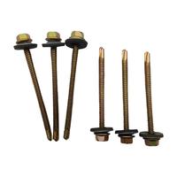 Tornillo autoperforante Hex Flange Roof Tek con arandela impermeable de EPDM/goma, tornillo para techo clase 4.8 y 6.8