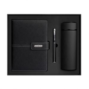 Promotional Thermos Cup Luxury Notebook Journal for Custom Leather Business <b>Diary</b> Gift Set With Pen and Bottle - Product Image 2