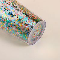 Gobelet personnalisé 24oz effet boule à neige, double paroi en acrylique, avec couvercle et paille, vente en gros, anti-fuite, sans BPA