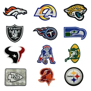 Factory Wholesale Customized NFL England Patriots Twill Embroidered Iron On Patch Patriots Patch