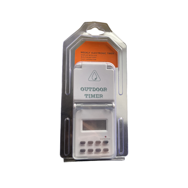 Digital Outdoor Weekly Time Timer with 8 Buttons for Easy Operation