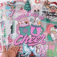 Transferts DTF Personnalisés 2026 Joyeux Nouvel An – Motifs Prêts à Poser sur T-shirts en Fil Synthétique