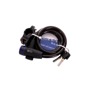 Candado de alambre para bicicleta, 12mm, 1100mm, acero duradero, accesorio para bicicleta de montaña, negro - Product Image 4