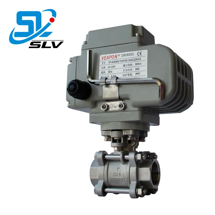 CF8M 1000WOG LPG Nhỏ 3 Cái 3 Cái Thiết Bị Truyền Động Điện Vít Float Ball Valve