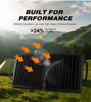 Paneles Solares Flexibles LANX de 300W, 180W, 90W, 10W y 30W, 24% de Eficiencia, Totalmente Negros, Sistema de Energía Solar, Plegables y Portátiles con Asa