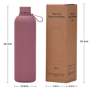 <span class=keywords><strong>Termo</strong></span> de Acero Inoxidable de 1000 ml con Aislamiento al Vacío y Correa de Transporte, para Deportes al Aire Libre, Rendimiento Térmico de 6 a 12 Horas - Product Image 4
