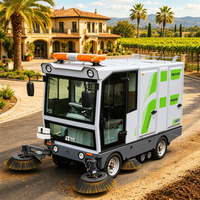 Nouvelle balayeuse de voirie électrique autopropulsée entièrement fermée, batterie 48V, balayage jusqu'à 2500 mm