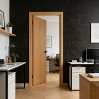 Porte intérieure en bois massif de qualité supérieure, adaptée aux maisons modernes et aux chambres d'hôtel